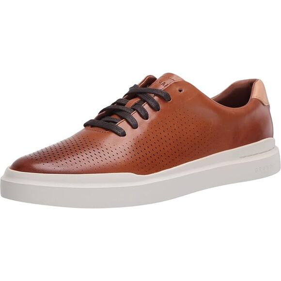 NWT Cole Haan Men's Grandpro Rally Laser Cut Sneaker, British Tan/Ivory-Size 11